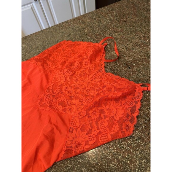 Vintage70’s  Ruby Red Lace Slip Dress  slip \vintage  tag missing - Picture 9 of 13